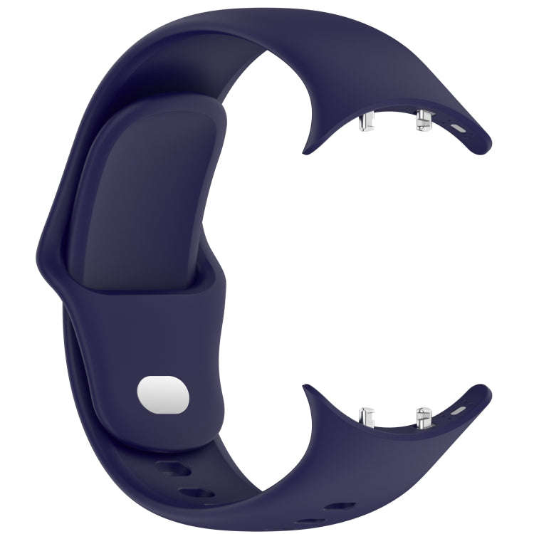 For vivo Watch 3 / iQOO Watch Solid Color Silicone Watch Band(Dark Blue)