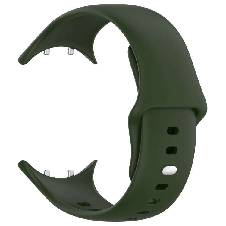 For vivo Watch 3 / iQOO Watch Solid Color Silicone Watch Band(Dark Green)