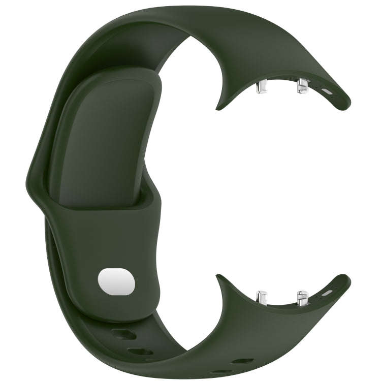 For vivo Watch 3 / iQOO Watch Solid Color Silicone Watch Band(Dark Green)