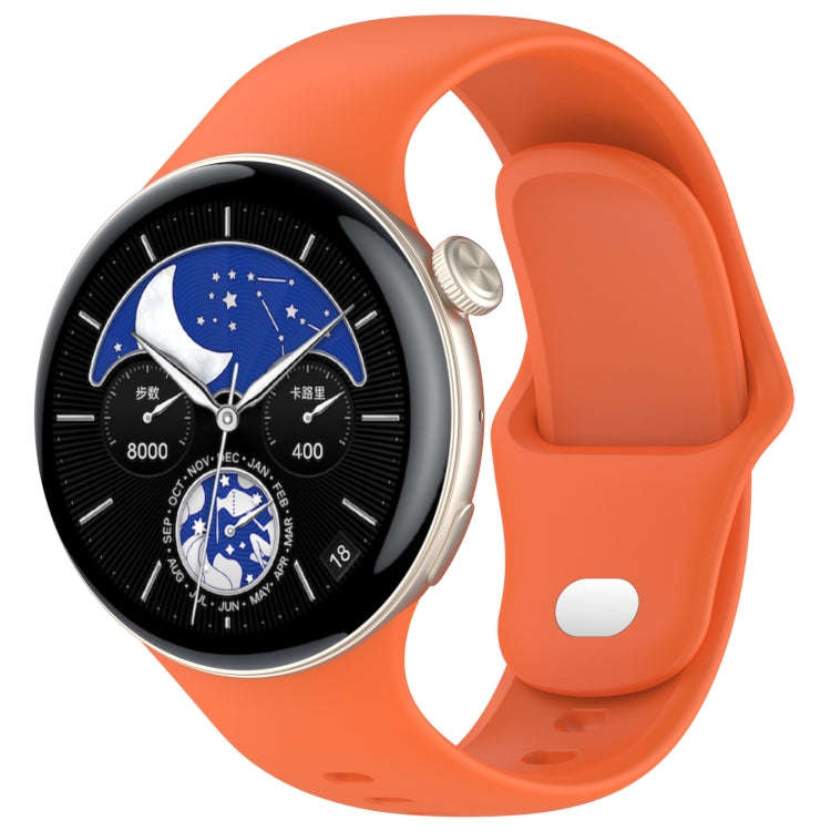 For vivo Watch 3 / iQOO Watch Solid Color Silicone Watch Band(Orange)