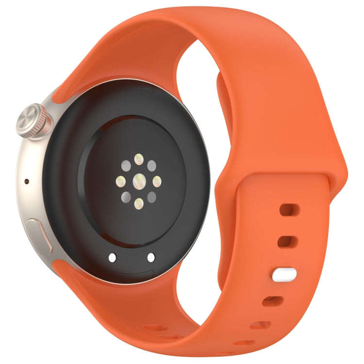 For vivo Watch 3 / iQOO Watch Solid Color Silicone Watch Band(Orange)