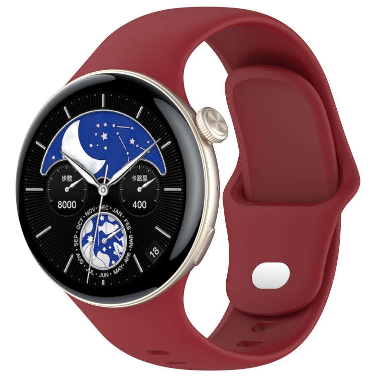 For vivo Watch 3 / iQOO Watch Solid Color Silicone Watch Band(Red)