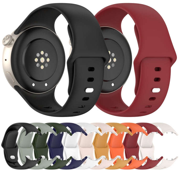 For vivo Watch 3 / iQOO Watch Solid Color Silicone Watch Band(Dark Blue)