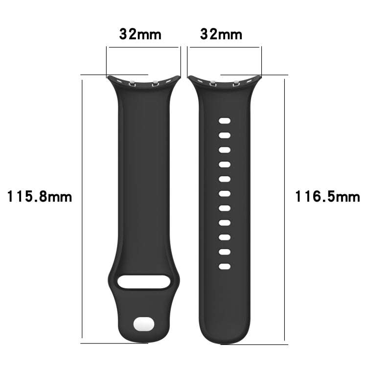 For vivo Watch 3 / iQOO Watch Solid Color Silicone Watch Band(Dark Blue)