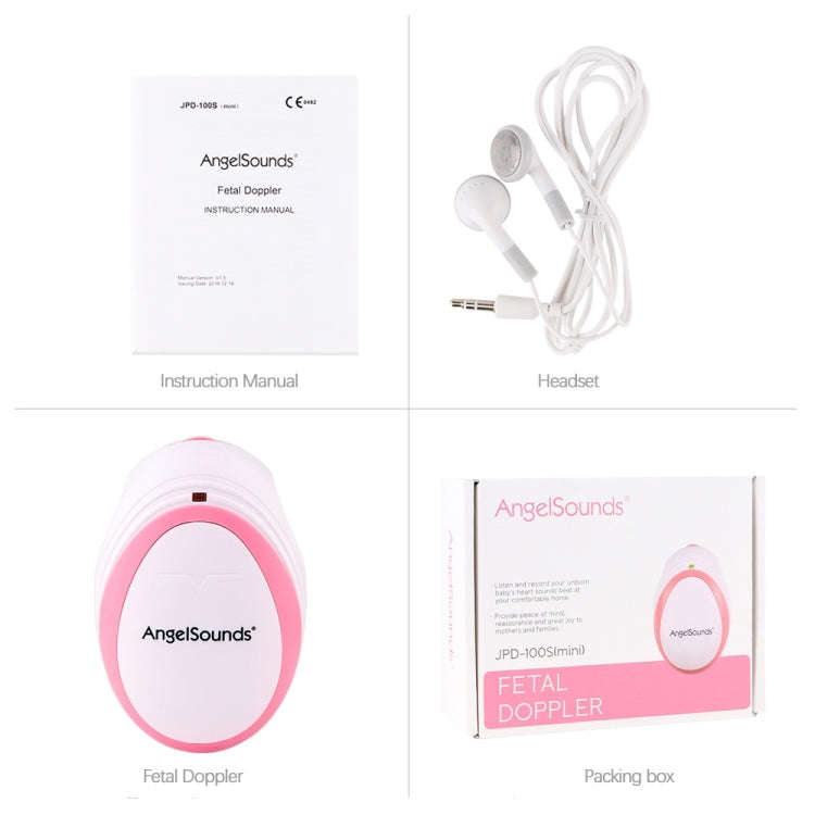 JPD-100S Mini Household Fetal Doppler Prenatal Pocket Baby Ultrasound Detector Angel Sound Heartb...