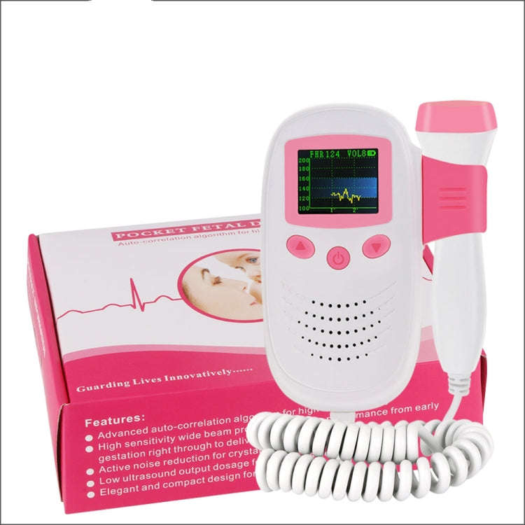 RZ-100S9 LED Fetal Doppler Ultrasound Sound Baby Heartbeat Detector Monitor Digital Prenatal Pock...