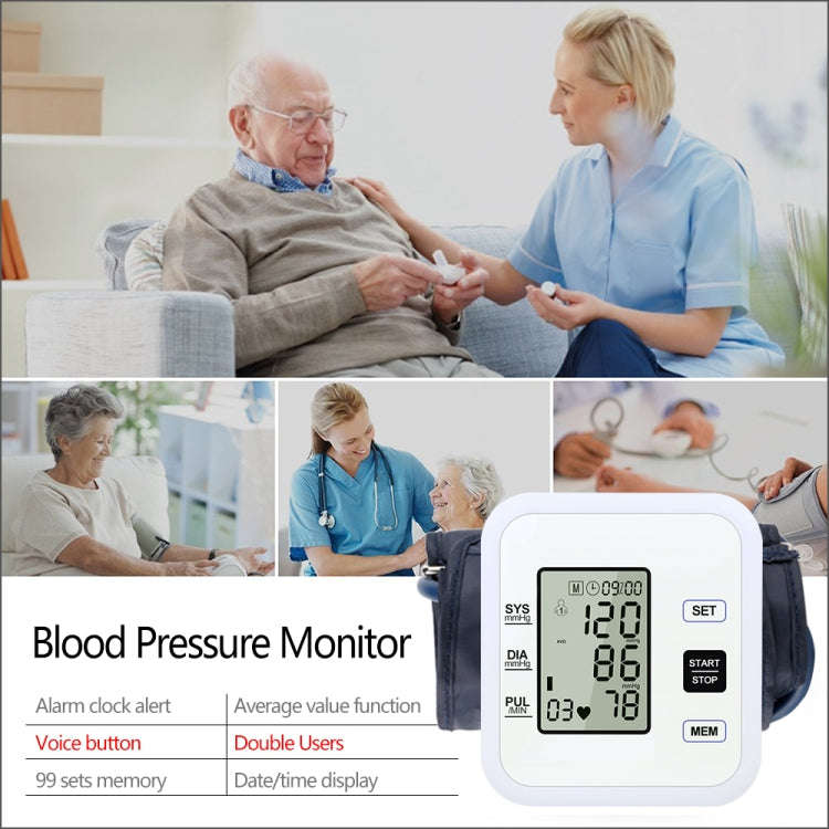 RZ205 Blood Pressures Automatic Digital Upper Arm Heart Beat Rate Pulse Monitor Meter Tonometer E...