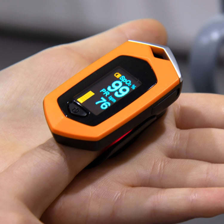 Portable Pulsioximetro Finger spo2 Pulse Oxymeter Blood Oxygen Monitor Saturatiemeter (Orange)