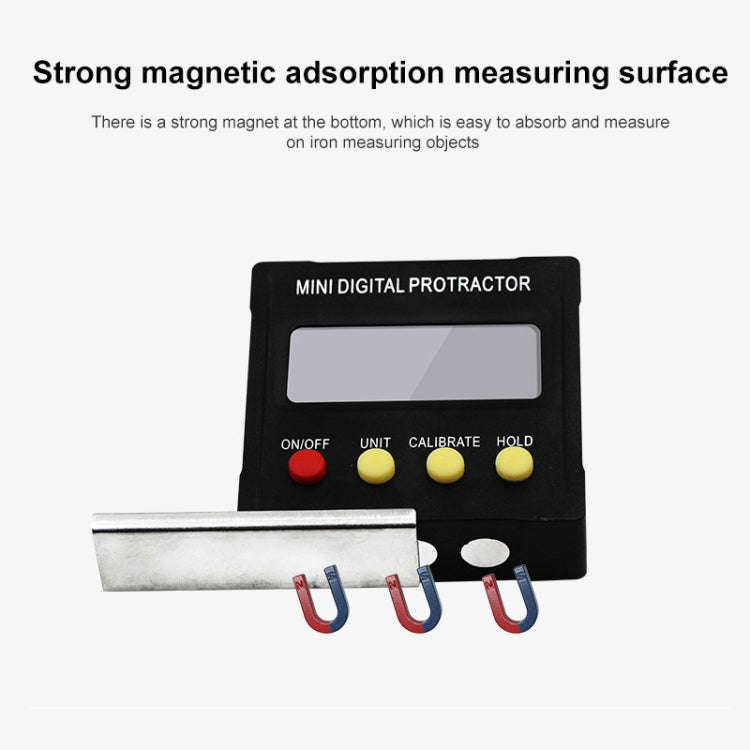 RZ2010 360 Degree Mini Digital Protractor Inclinometer Electronic Level Box Magnetic Base Measuri...
