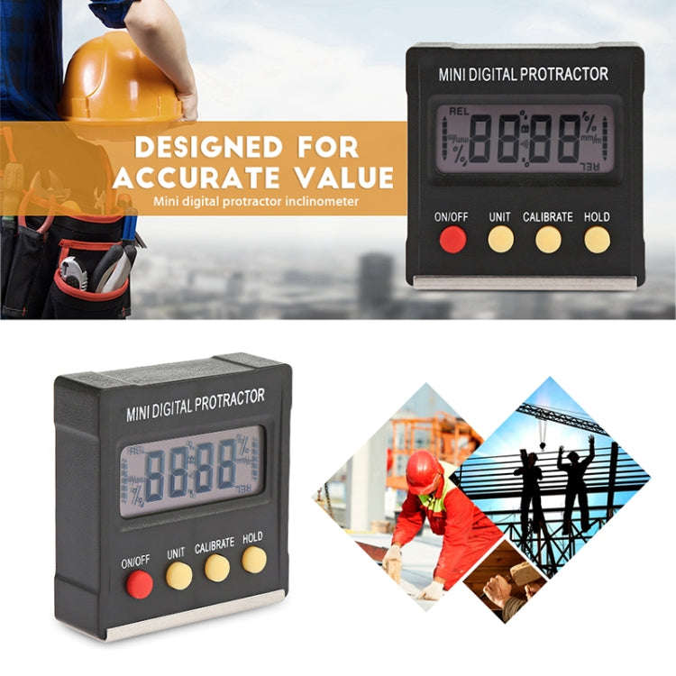 RZ2010 360 Degree Mini Digital Protractor Inclinometer Electronic Level Box Magnetic Base Measuri...