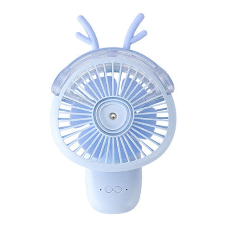 Desktop Folding Spray Mini Fan Cartoon Humidification Water Jet Fan(Blue)