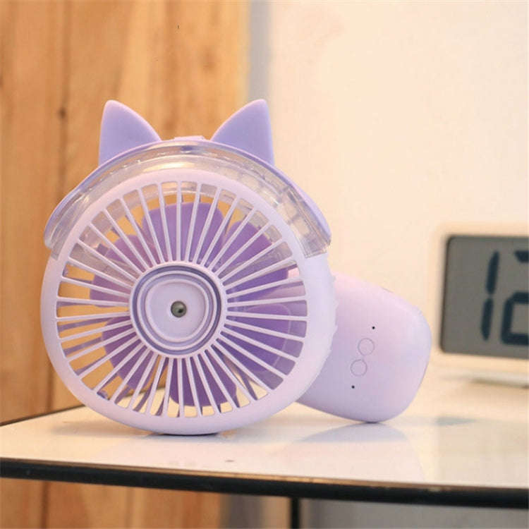Desktop Folding Spray Mini Fan Cartoon Humidification Water Jet Fan(Blue)