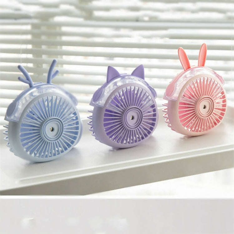 Desktop Folding Spray Mini Fan Cartoon Humidification Water Jet Fan(Blue)