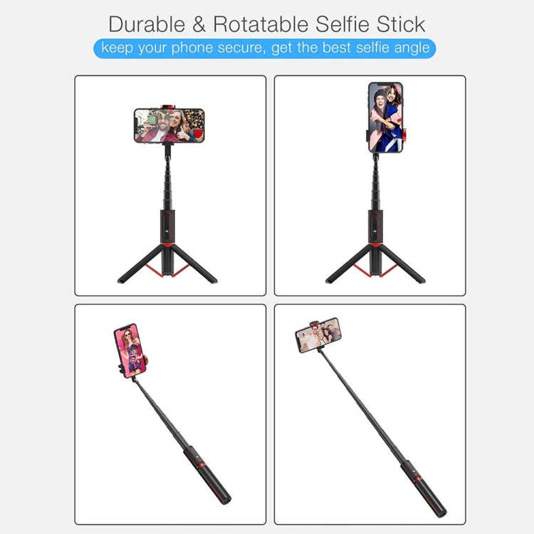 M18 Portable Selfie Stick Remote Control Mobile Phone Holder(Pink)