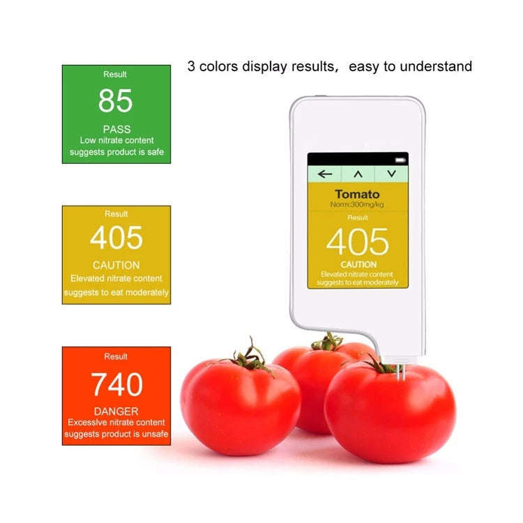 Vegetable And Fruit Meat Nitrate Residue Food Environmental Safety Tester(White)