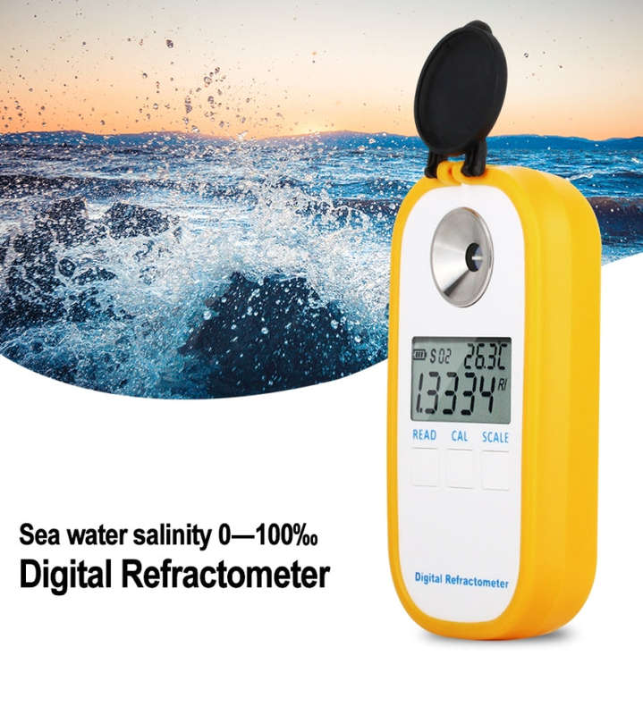 DR202 Digital Sea Water Refractometer Seawater Salinity Meter Specific Gravity Range 0100 C...