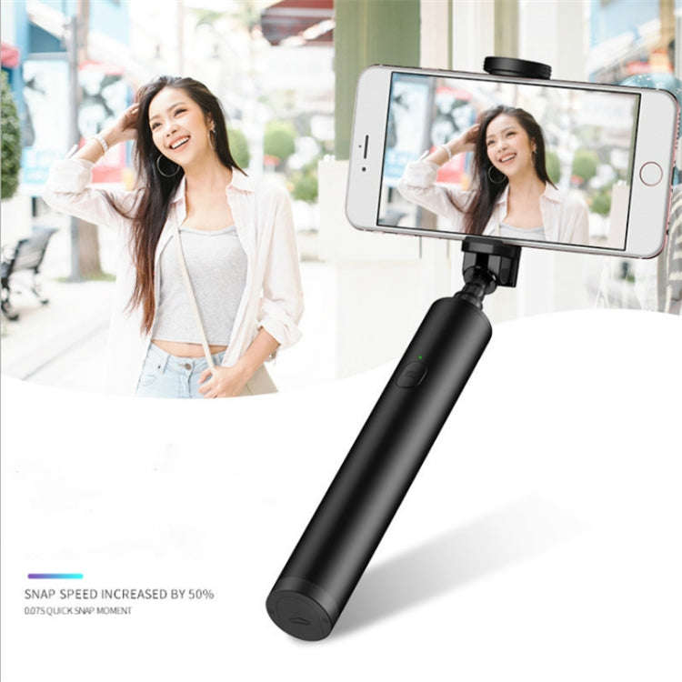 Mini Wireless Bluetooth Phone Selfie Stick Aluminum Handheld Selfie Stick Travel Artifact(Black)