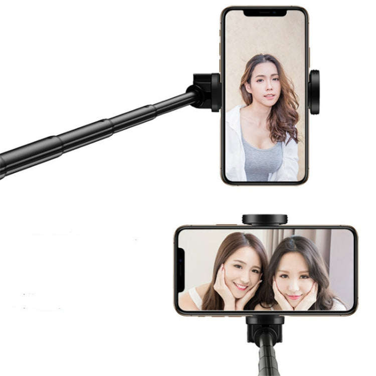 Mini Wireless Bluetooth Phone Selfie Stick Aluminum Handheld Selfie Stick Travel Artifact(Black)