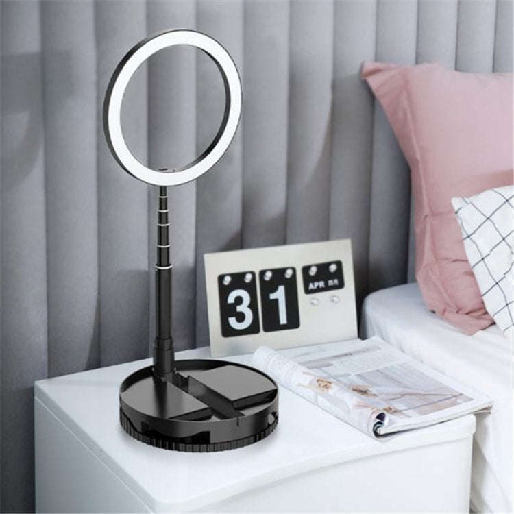 Portable Collapsible Studio-Level Professional Fill Light Mobile Phone Bracket LED Ring Light(Black)