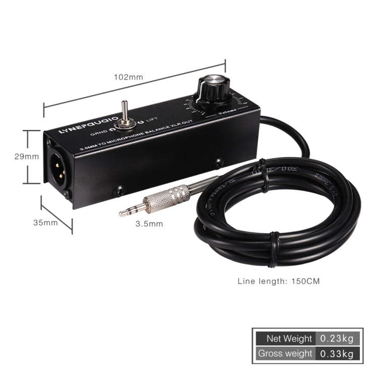 B012 Professional Stereo Signal Converted to Microphone Balanced Signal Output