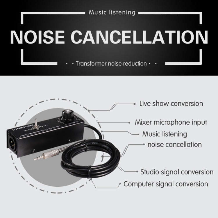 B012 Professional Stereo Signal Converted to Microphone Balanced Signal Output