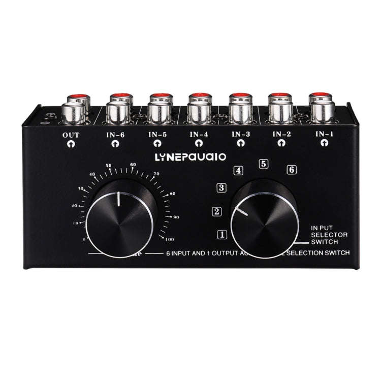 B016 6 Input 1 Output Audio Signal Source Selection Switcher, Output Volume Adjustment Control RC...