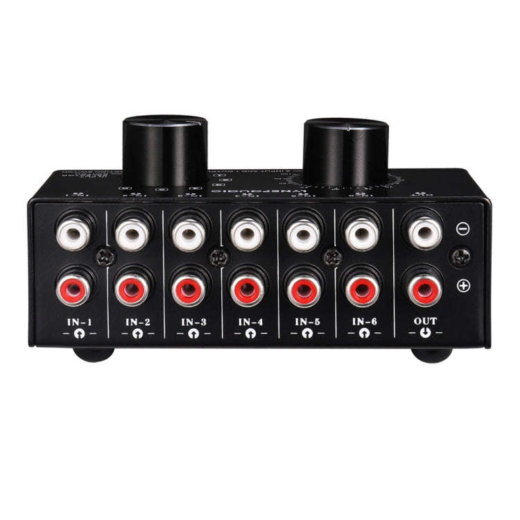 B016 6 Input 1 Output Audio Signal Source Selection Switcher, Output Volume Adjustment Control RC...