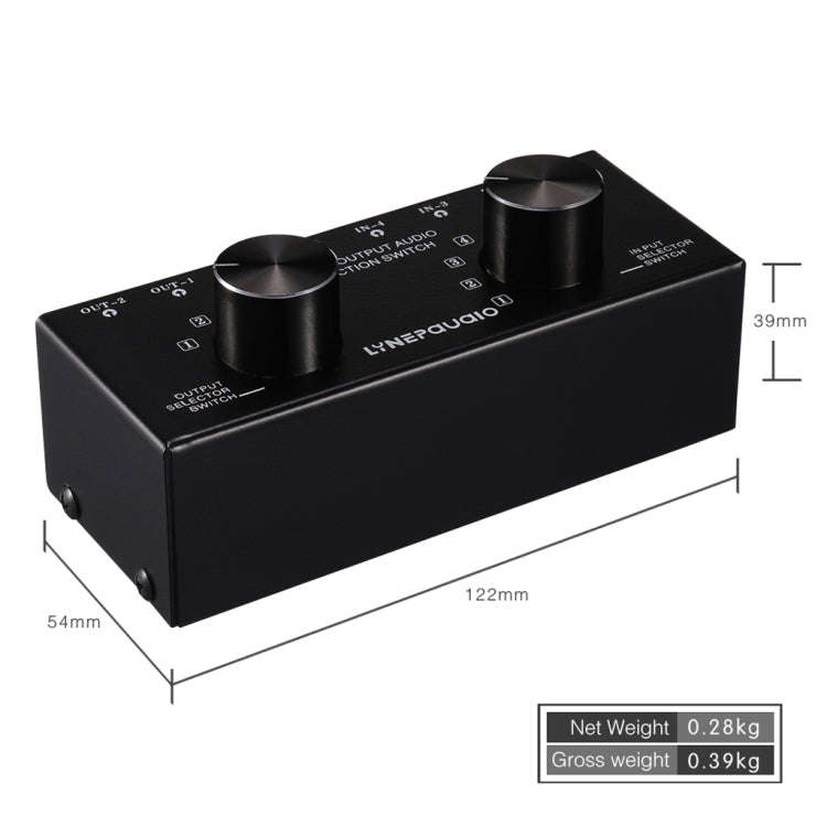 B027 6 input 2 output or 2 input 6 output audio signal source selection switcher 3.5mm interface