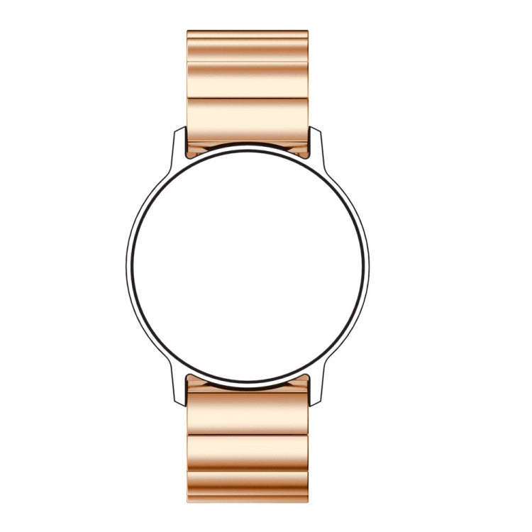 22mm For Huawei Watch GT2e GT2 46mm A Flat Buckle Stainless Steel Watch Band (Rose Gold)