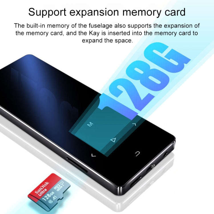 X2 16GB 1.8 inch Touch Screen Metal Bluetooth MP3 MP4 Hifi Sound Music Player (Blue)