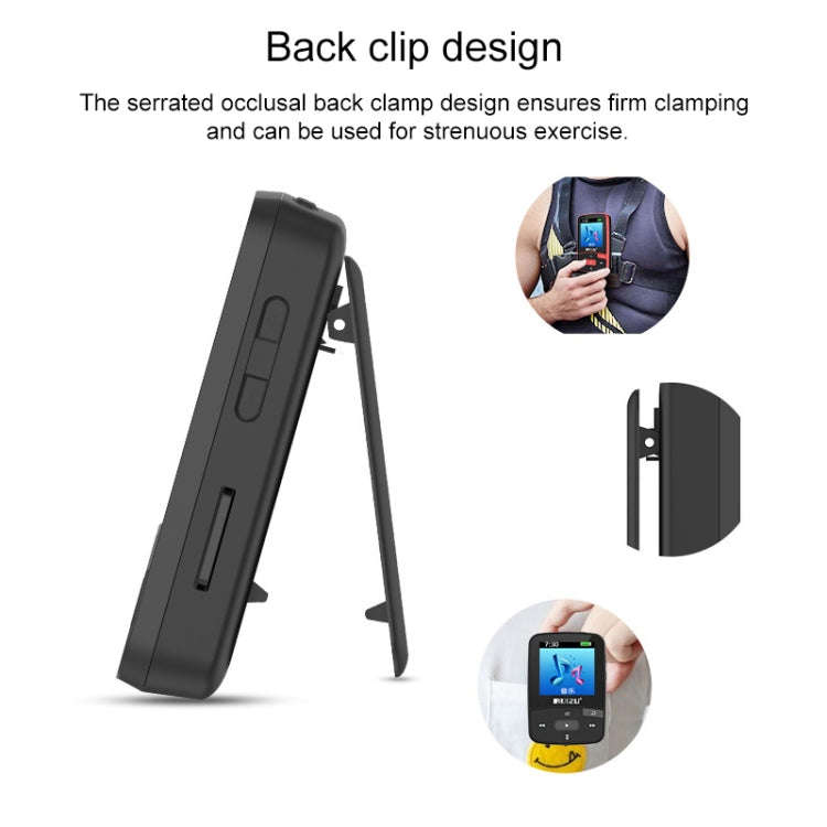 Original RUIZU X50 Sport Bluetooth MP3 Player 8gb Clip Mini with Screen Support FM,Recording,E-Bo...