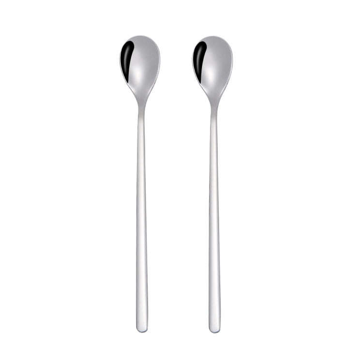 2 PCS Stainless Steel Spoon Creative Coffee Spoon Bar Ice Spoon Gold Plated Long Stirring Spoon, ...