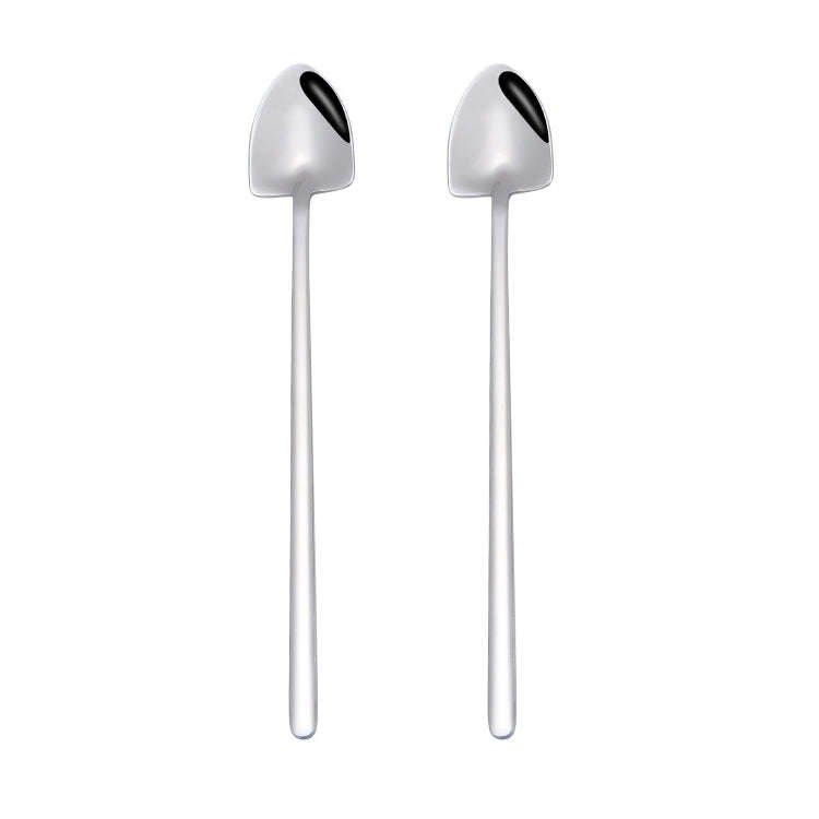 2 PCS Stainless Steel Spoon Creative Coffee Spoon Bar Ice Spoon Gold Plated Long Stirring Spoon, ...