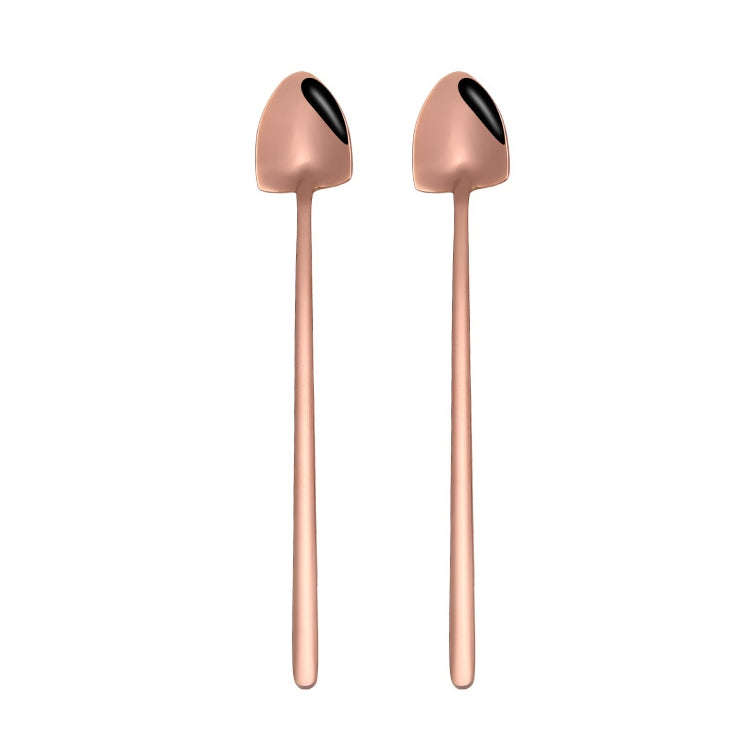2 PCS Stainless Steel Spoon Creative Coffee Spoon Bar Ice Spoon Gold Plated Long Stirring Spoon, ...