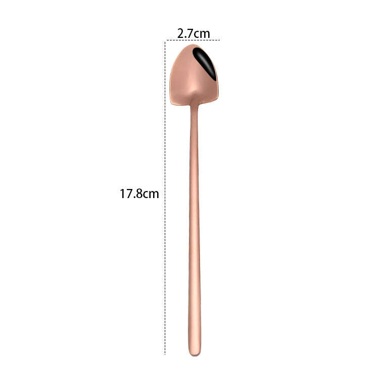 2 PCS Stainless Steel Spoon Creative Coffee Spoon Bar Ice Spoon Gold Plated Long Stirring Spoon, ...
