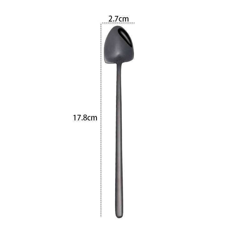 2 PCS Stainless Steel Spoon Creative Coffee Spoon Bar Ice Spoon Gold Plated Long Stirring Spoon, ...