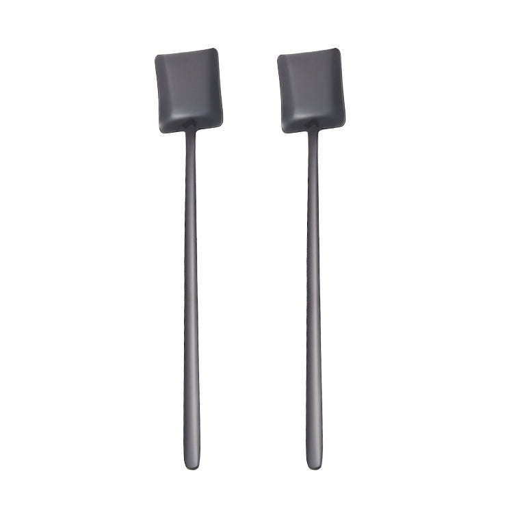 2 PCS Stainless Steel Spoon Creative Coffee Spoon Bar Ice Spoon Gold Plated Long Stirring Spoon, ...