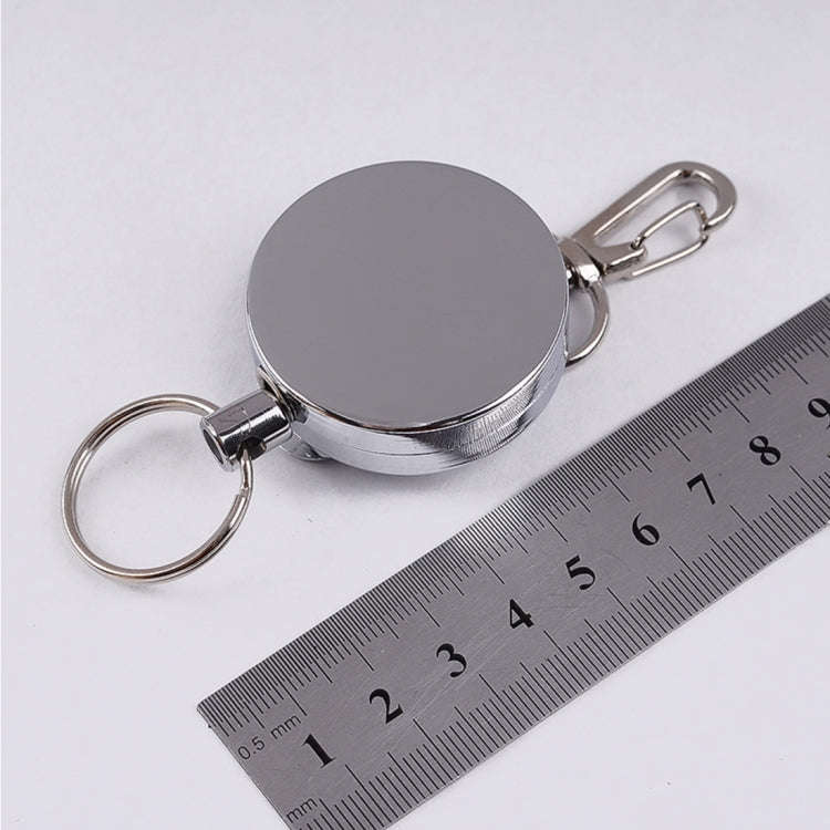 Resilience Steel Wire Rope Elastic Sporty Retractable Anti Lost Keychain
