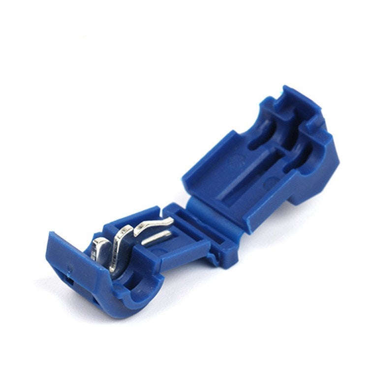 10 PCS T-type Quick-break Wire-free Fast Wire Terminal Clam(Blue)