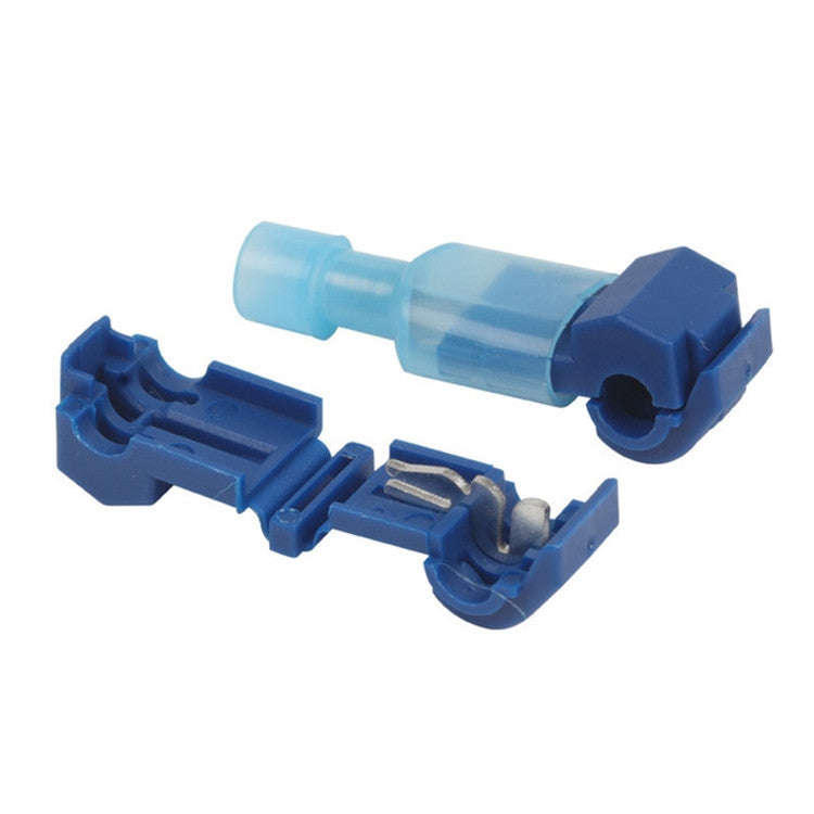 10 PCS T-type Quick-break Wire-free Fast Wire Terminal Clam(Blue)