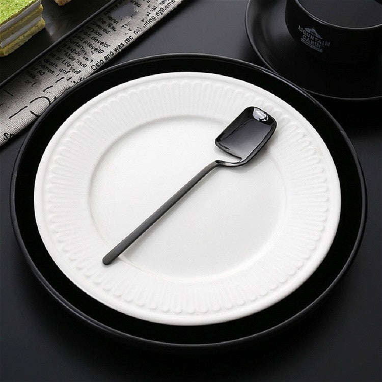 Stainless Steel V-shaped Wall Hanging Design Simple Coffee Spoon Fork Creative Long Handle Stirri...