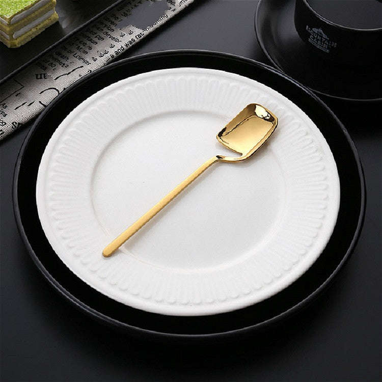 Stainless Steel V-shaped Wall Hanging Design Simple Coffee Spoon Fork Creative Long Handle Stirri...