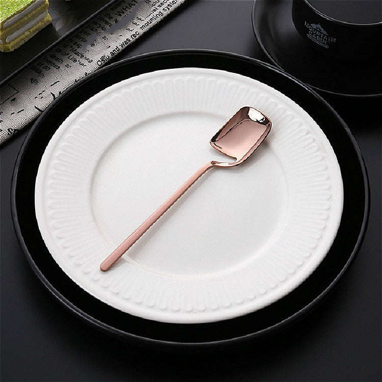 Stainless Steel V-shaped Wall Hanging Design Simple Coffee Spoon Fork Creative Long Handle Stirri...