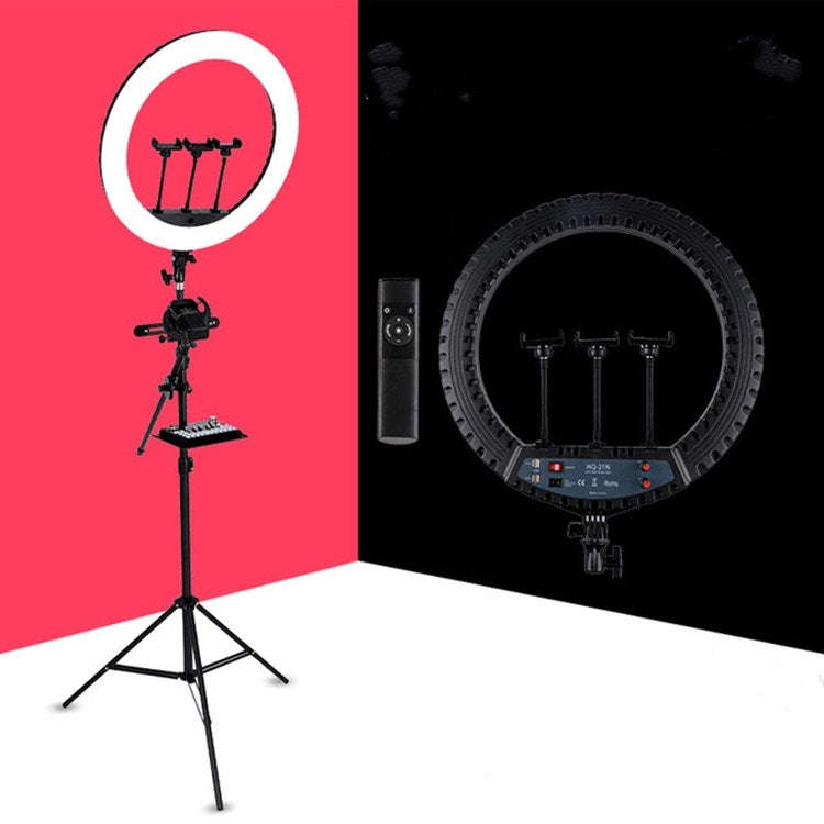 HQ-21N 21 inch 52.5cm LED Ring Vlogging Photography Video Lights Kits with Remote Control & Phone...