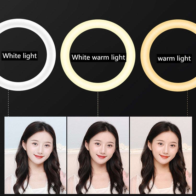 HQ-18N 18 inch 45cm LED Ring Vlogging Photography Video Lights Kits with Remote Control & Phone C...