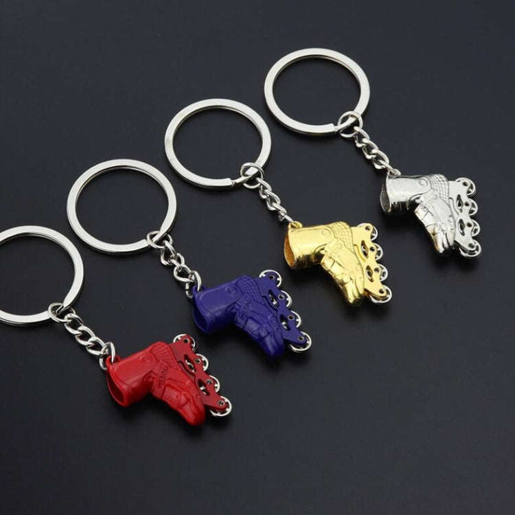 Creative Simulation Skates Keychain Personalized Pendant Gift(Blue)