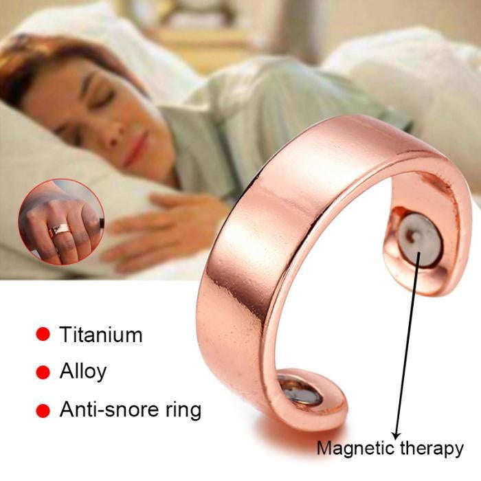 Acupressure Anti Snore Ring Treatment Reflexology Anti Snoring Apnea Sleeping Device(Gold)