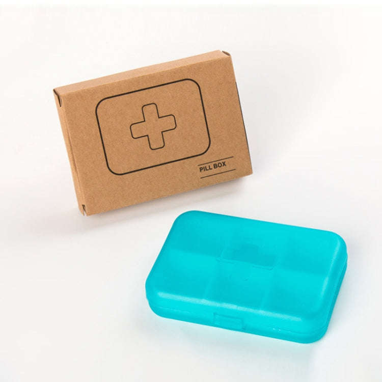 2 PCS Mini 6 Slots Portable Vitamin Organizer Pill Box(Red)