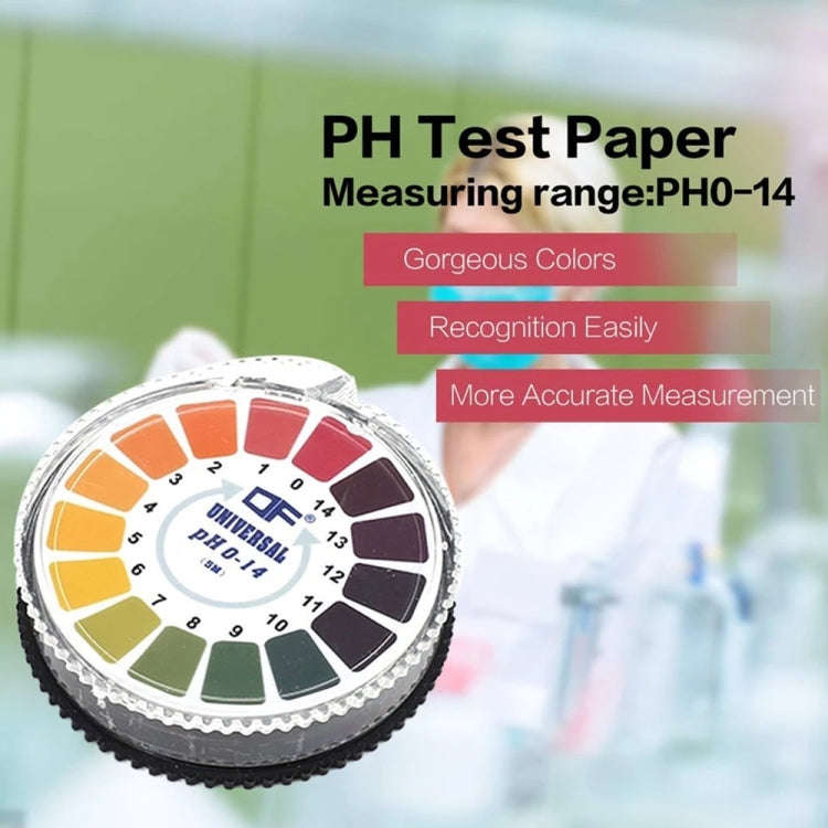 5Meters 0-14 PH Test Paper Alkaline Acid Indicator Paper For Water Urine Saliva Litmus Testing Me...