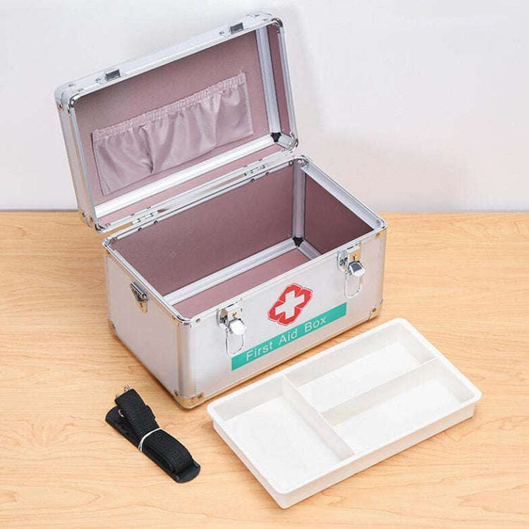 Emergency Aluminum Medicine Cabinet for Household Aluminum Alloy Medicine Box Enterprise, Size:12...